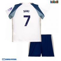 Camisa de Futebol Tottenham Hotspur Xavi Simons #7 Equipamento Principal Infantil 2025-26 Manga Curta (+ Calças curtas)